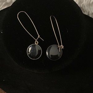 Black hoop earrings